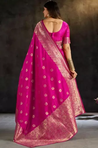 Woven design zari silk blend designer kanjeevaram saree