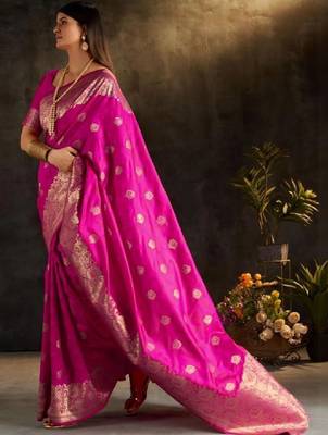 Woven design zari silk blend designer kanjeevaram saree 3