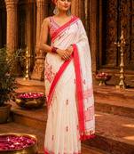 Ethnic motifs handloom kanjeevaram saree