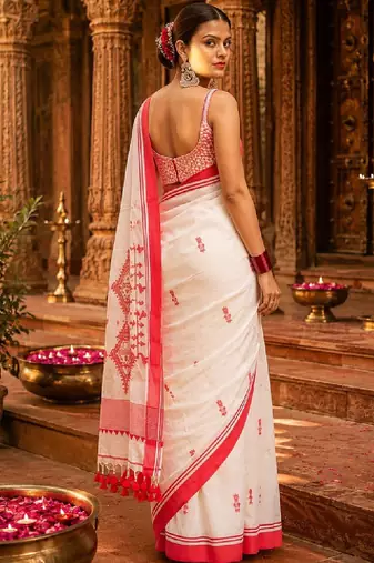Ethnic motifs handloom kanjeevaram saree