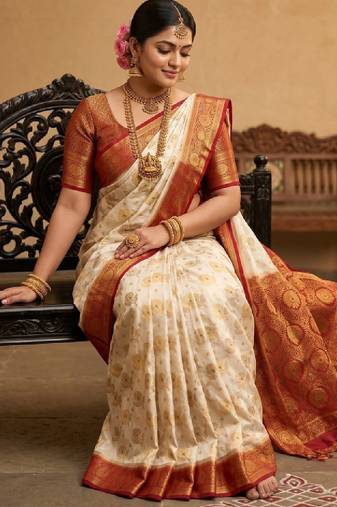 Woven design zari art silk designer kanjeevaram saree