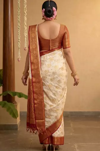Woven design zari art silk designer kanjeevaram saree