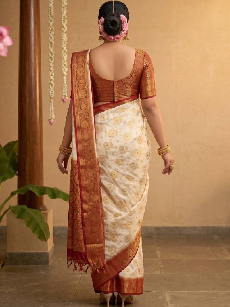 Woven design zari art silk designer kanjeevaram saree