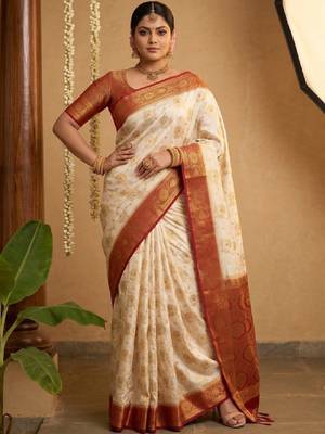 Woven design zari art silk designer kanjeevaram saree 4