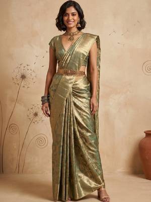 Woven design zari art silk handloom kanjeevaram saree 1