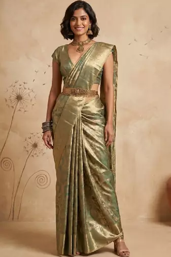Woven design zari art silk handloom kanjeevaram saree