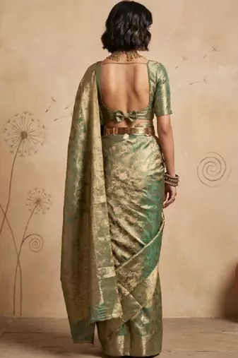 Woven design zari art silk handloom kanjeevaram saree