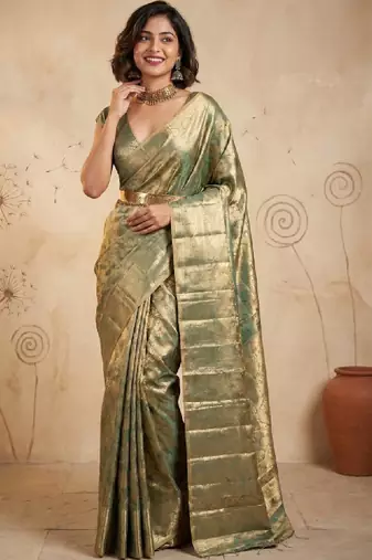 Woven design zari art silk handloom kanjeevaram saree