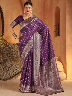 Woven design zari silk blend designer kanjeevaram saree 1