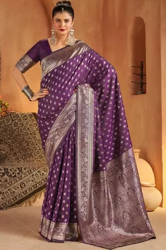 Woven design zari silk blend designer kanjeevaram saree