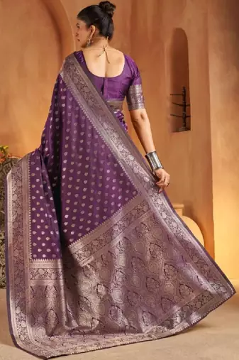 Woven design zari silk blend designer kanjeevaram saree