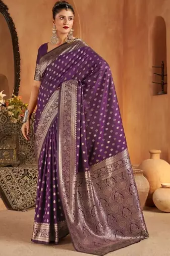 Woven design zari silk blend designer kanjeevaram saree