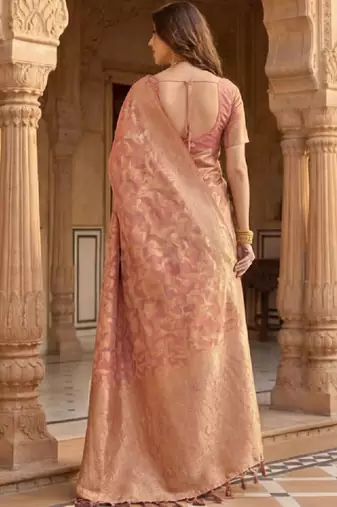 Woven design zari silk blend designer kanjeevaram saree