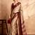 Ethnic motifs woven design zari kanjeevaram saree & unstitched blouse piece