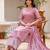 Pink floral printed pure cotton kurta set for women