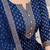 Navy blue floral printed viscose rayon kurta set for women