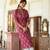Mauve floral printed pure cotton kurta set for women