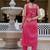 Pink floral printed pure cotton kurta set for women