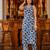 Blue floral printed pure cotton kurta set for women