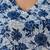 Blue floral printed pure cotton kurta set for women