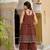 Maroon floral printed pure cotton kurta set for women