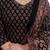Black floral printed pure cotton kurta set for women