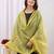 Black floral printed pure cotton kurta set for women
