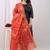 Black floral printed pure cotton kurta set for women