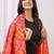 Black floral printed pure cotton kurta set for women