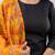 Black floral printed pure cotton kurta set for women