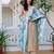 Beige floral printed pure cotton kurta set for women