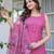 Mauve solid pure cotton kurta set for women