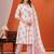 White floral printed pure cotton kurta set for women