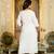 White floral printed pure cotton kurta set for women