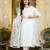 White floral printed pure cotton kurta set for women