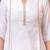 White solid pure cotton kurta set for women