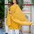 Yellow floral printed pure cotton kurta set for women