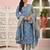 Blue floral printed pure cotton kurta set for women