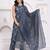 Blue floral printed pure cotton kurta set for women