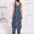 Blue floral printed pure cotton kurta set for women