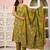 Green floral printed pure cotton kurta set for women
