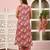 Mauve floral printed pure cotton kurta set for women
