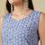 Blue floral printed pure cotton kurta set for women