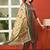 Brown solid polyester kurta set for women