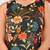 Black floral printed pure cotton kurta set for women