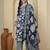 Blue floral printed pure cotton kurta set for women