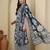 Blue floral printed pure cotton kurta set for women
