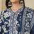 Blue floral printed pure cotton kurta set for women
