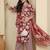 Maroon floral printed pure cotton kurta set for women