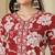 Maroon floral printed pure cotton kurta set for women